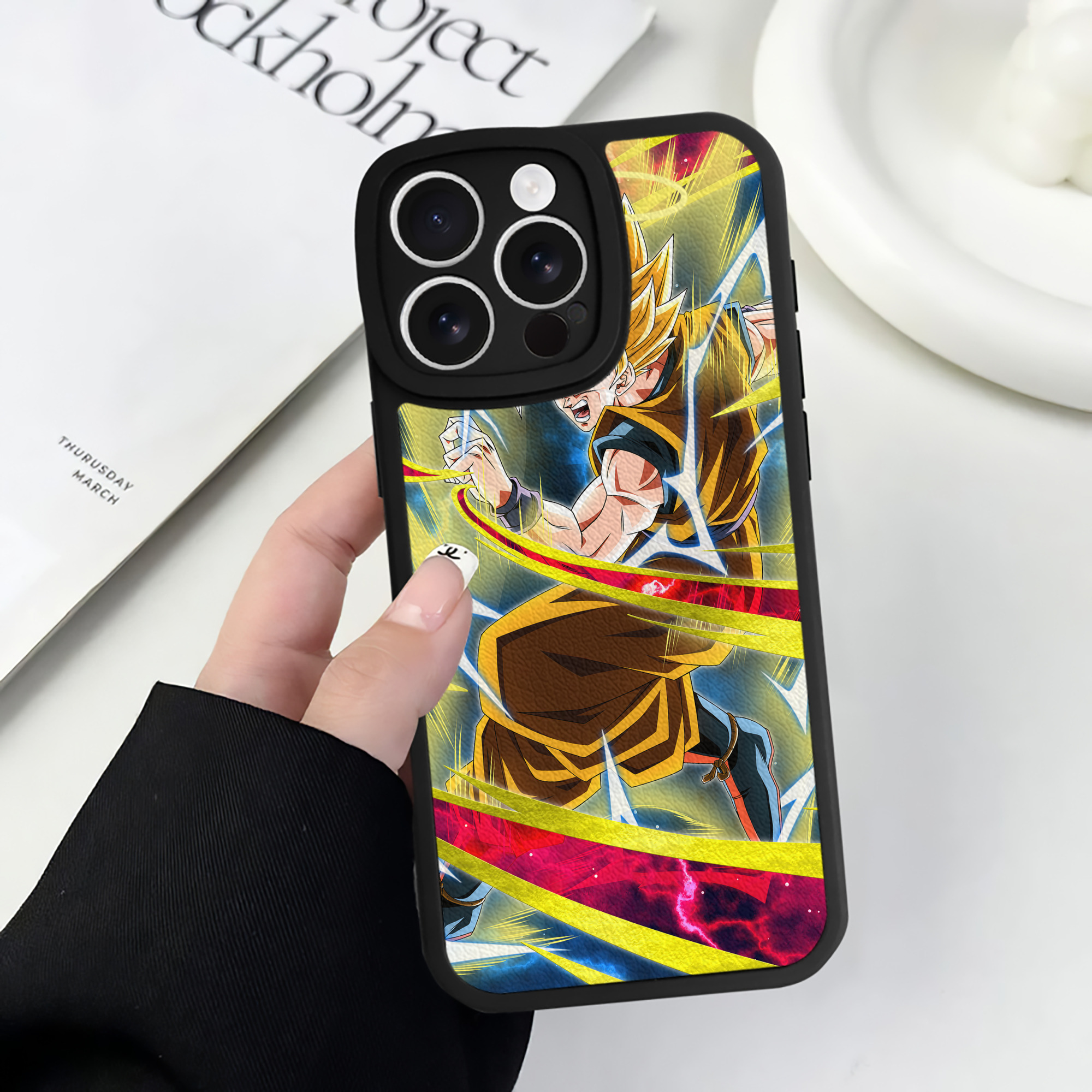（画像用） ドラゴンボール DRAGON BALL 【iPhone 16シリーズ対応】シリコンスマホケース（レザー調） 材質：シリコン